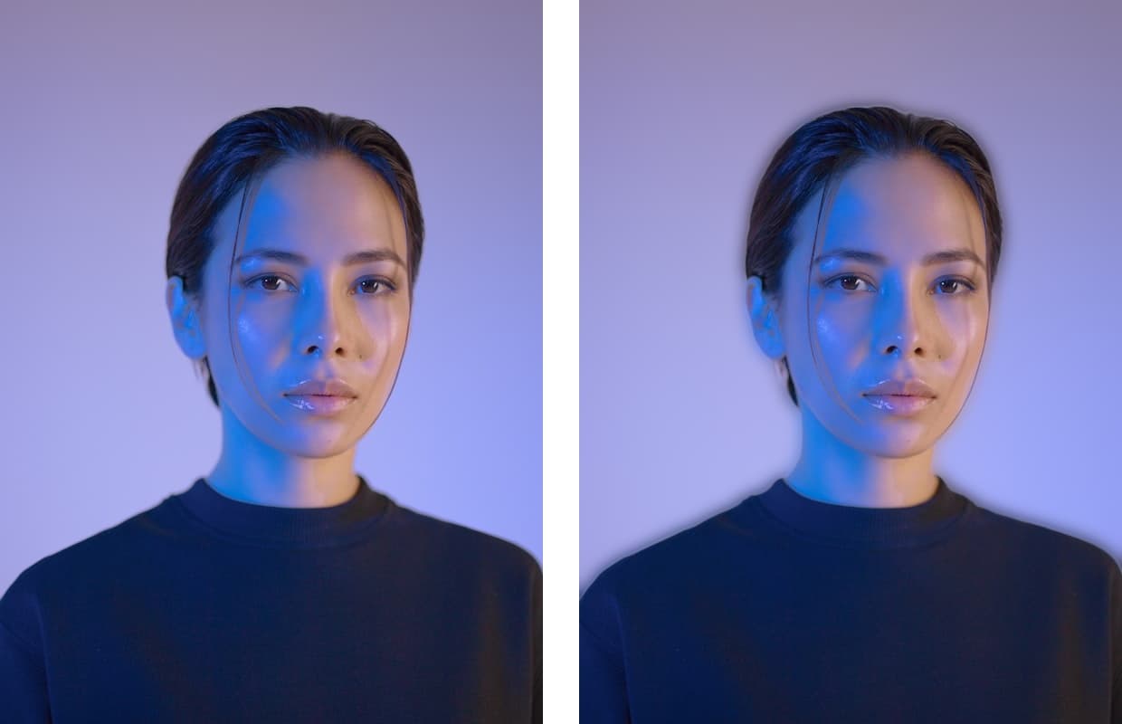 AI Blur Background demonstrating DSLR depth of field and beautiful bokeh effect