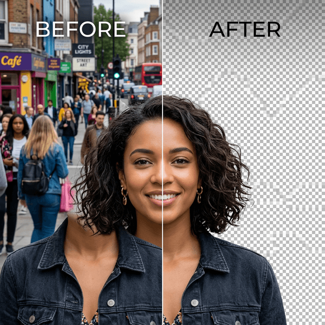 AI Face Cutout professional extraction demonstrating transparency and sub-pixel edge detection